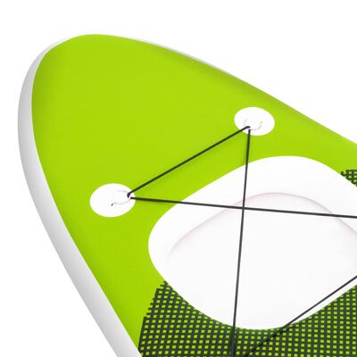 vidaXL täispumbatav aerusurfilaua komplekt, roheline 360x81x10 cm