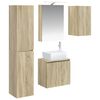 vidaXL Vannitoa kapikomplekt 5 pcs Sonoma tamm 50 x 14,5 x 70 cm