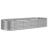 vidaXL aia taimelava, galvaniseeritud teras, 224x80x36 cm, h&otilde;bedane
