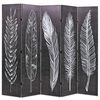 vidaXL kokkupandav sirm 200 x 170 cm, suled, must ja valge