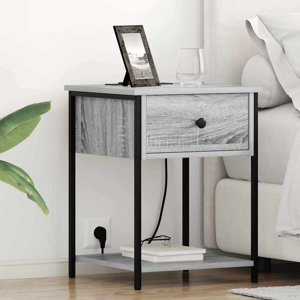 vidaXL &Ouml;&ouml;lambi kapp sahtliga Hall Sonoma 42 x 41 x 56 cm Tehispuit