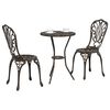 vidaXL Aia Bistroo Komplekt 3 pcs Pronksjas Alumiinium