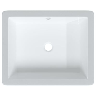vidaXL vannitoa valamu, valge, 50x40,5x18,5 cm, kandiline, keraamiline