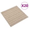 vidaXL Vaip 20 pcs Ribadeta beež 50 x 50 cm 100% pol&uuml;prop&uuml;leen