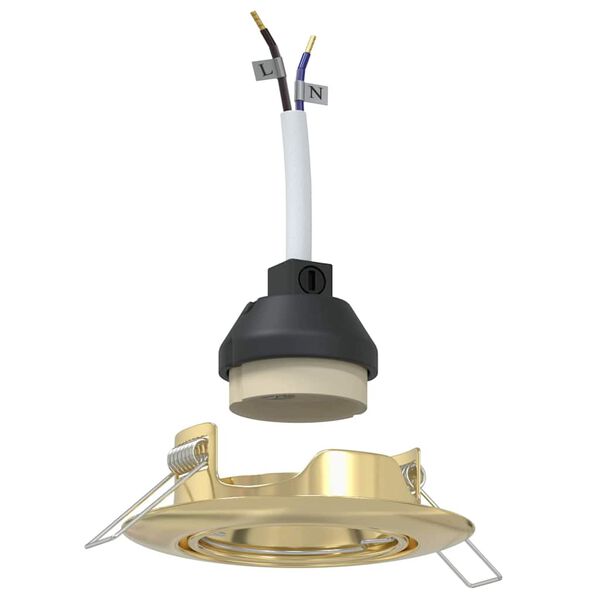 vidaXL Spotivalgus 6 pcs Kuldne 9 x 9 x 2.5 cm Metall