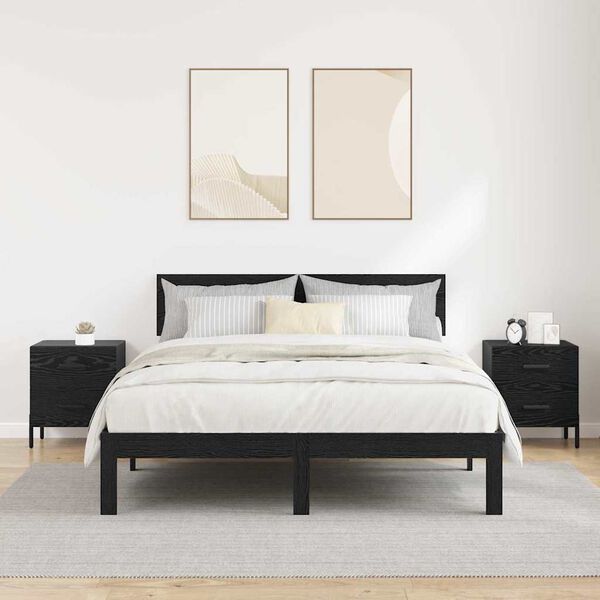 vidaXL &Ouml;&ouml;lambi kapp 2 pcs Must tamm 40 x 35 x 47,5 cm Tehispuit