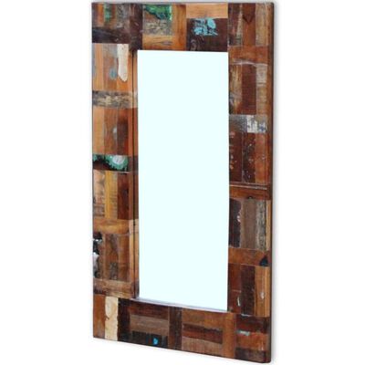 vidaXL peegel taaskasutatud puidust 80 x 50 cm