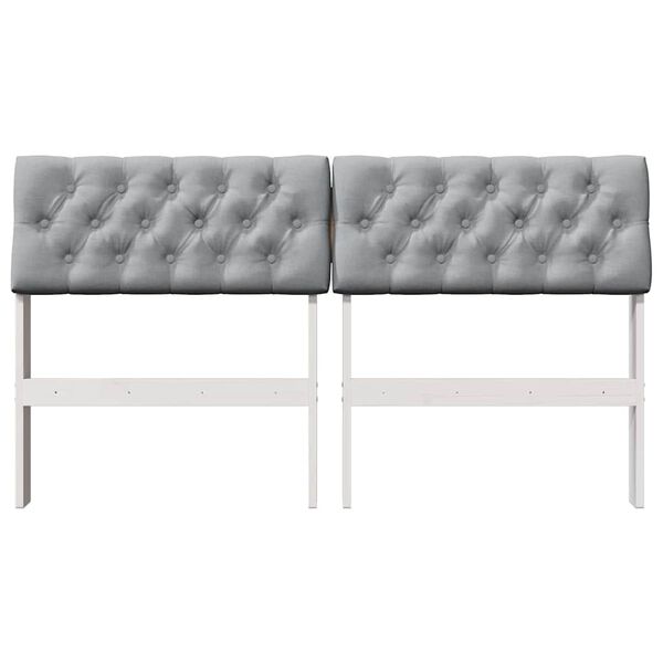 vidaXL Polsterdatud voodiots Helehall 150 cm Tahke m&auml;nd