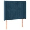 vidaXL voodipeats servadega, tumesinine, 103x16x118/128 cm, samet