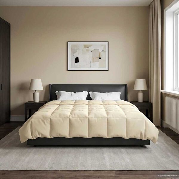 vidaXL Talve tek Rapistatud cream 220 x 260 cm Mikrokiud