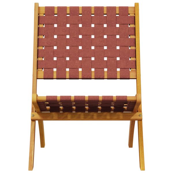 vidaXL kokkupandavad aiatoolid koos lauaga 2 tk, punane, t&auml;ispuit