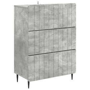 vidaXL Sahtlib&uuml;roo Betoonhall 66 x 34,5 x 92 cm Tehispuit
