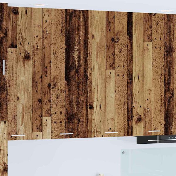 vidaXL Seinakapp ladustamisega Vana puit 80 x 31 x 100 cm Tehispuit