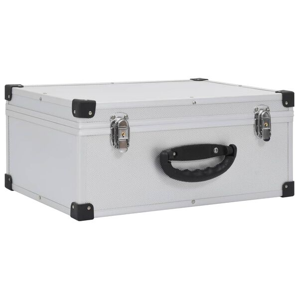 vidaXL CD-kohver 60 CD jaoks, alumiinium, ABS, h&otilde;bedane