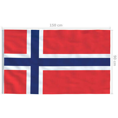 vidaXL Norra lipp ja lipumast, alumiinium, 6 m