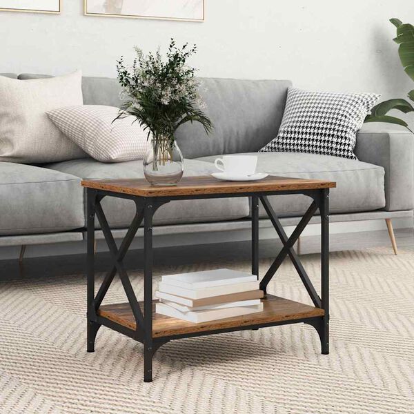 vidaXL Külglaud Vana puit 55 x 38 x 45 cm Tehispuit