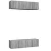 vidaXL telerikapid 4 tk, hall Sonoma, 60x30x30 cm, tehispuit