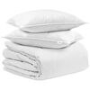 vidaXL Teki komplekt padjaga 3 pcs Valge Down Feather