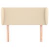 vidaXL voodipeats servadega, kreemjas, 83x23x78/88 cm, kangas