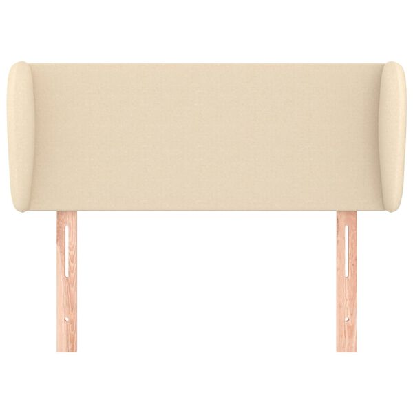 vidaXL voodipeats servadega, kreemjas, 83x23x78/88 cm, kangas