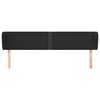 vidaXL voodipeats servadega, must, 163x23x78/88 cm, kunstnahk