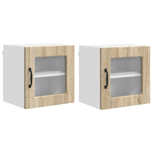 vidaXL K&ouml;&ouml;gikapp riiuliga 2 pcs Sonoma tamm 40 x 31 x 40 cm Tehispuit
