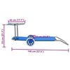 vidaXL kokkupandav lamamistool katuse ja ratastega, teras, sinine