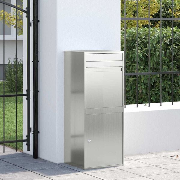 vidaXL Pakiautomaat ladustamisega Must 41 x 38 x 103 cm Tsinkteras