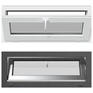 vidaXL Keldriakendus RISOR 100 x 40 cm PVC ja klaas Antratsiit