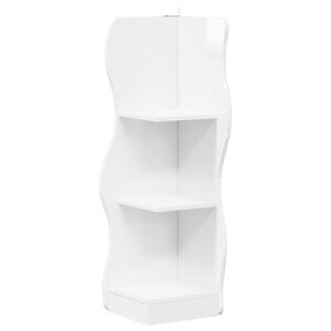 vidaXL Nurgariiul K&otilde;rgl&auml;ikega valge 34 x 33 x 102 cm Tehispuit