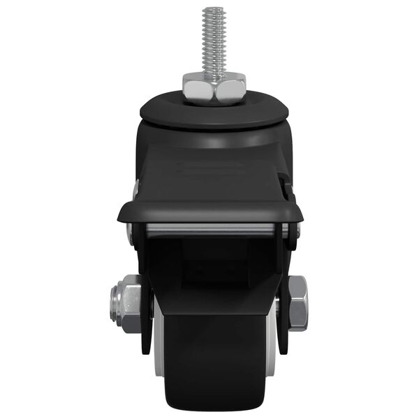 vidaXL Ratastel 2 pcs Must M6 x 37 mm Raud ja nailon