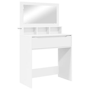 vidaXL Magamistoa meikimislaudade Valge 80 x 39,6 x 135 cm Tehispuit