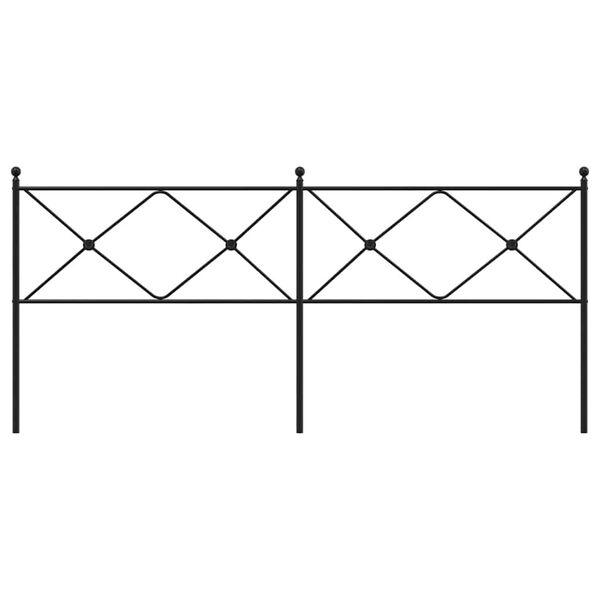 vidaXL metallist vahetatav voodipeats, must, 200 cm