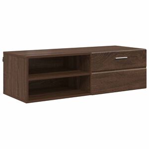 vidaXL Puidust kapp sahtliga Pruun tamme 100,5 x 39 x 30 cm Tehispuit