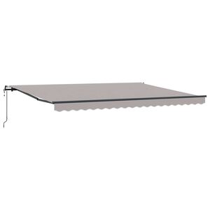 vidaXL Kokkuvolditav varikatus Helehall 450 &times; 350 cm