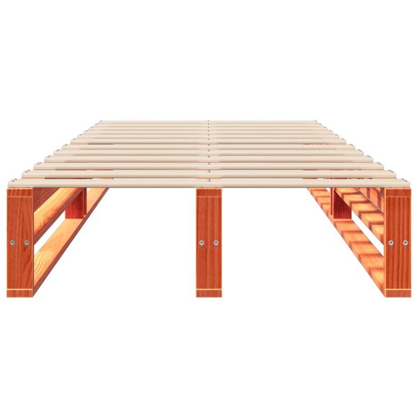 vidaXL voodiraam ilma madratsita, vahapruun, 90 x 190 cm, m&auml;nnipuit