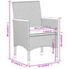 vidaXL 3-osaline aiamööbli komplekt, polürotang, hall