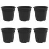 vidaXL &Uuml;mmargune lillepott 6 pcs Must &Oslash; 17 x 14 cm Plastmass