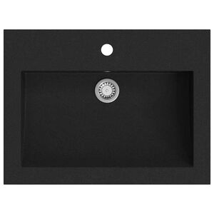 vidaXL graniidist valamu 600 x 450 x 120 mm must