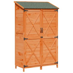 vidaXL Aiashed katusega Pruun 106 x 56 x 176,5 cm Tugev kuusepuit