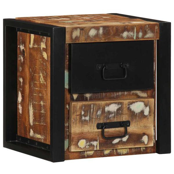 vidaXL öökapid 2 tk, mitmevärviline 40x35x40 cm taaskasutatud täispuit