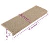 vidaXL trepimatid 15 tk 65 x 21 x 4 cm tumebeež ristkülikukujuline serv