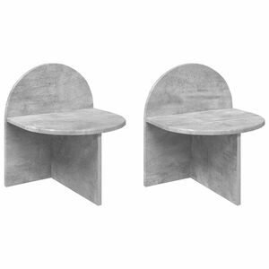 vidaXL &Ouml;&ouml;kapp 2 pcs Betoonhall 40 x 35,5 x 45,5 cm T&ouml;&ouml;deldud puit