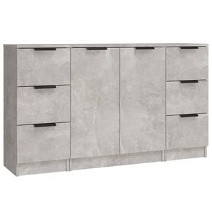 vidaXL puhvetkapid 3 tk, betoonhall, tehispuit