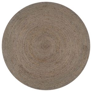 vidaXL k&auml;sitsi valmistatud džuutvaip, &uuml;mmargune, 150 cm, hall