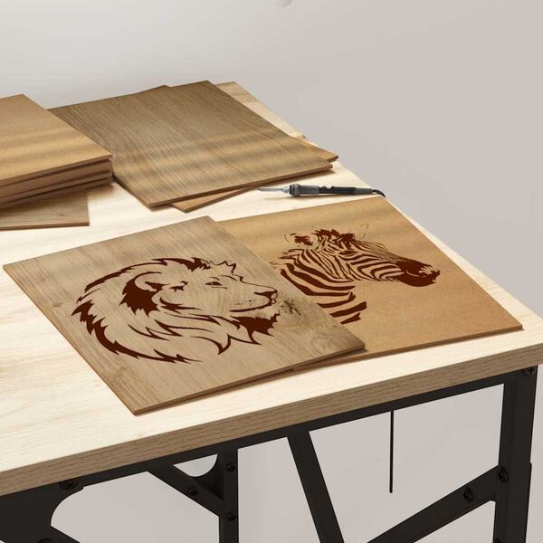 vidaXL Dekor Paneelid 50 pcs K&auml;sit&ouml;&ouml;puu 21 x 30 x 0,27 cm Tehispuit