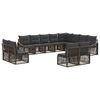 vidaXL Aia Diivanikomplekt 12 pcs Hall pol&uuml;rotang
