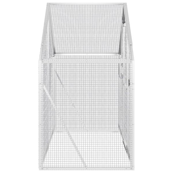 vidaXL linnumaja, hõbedane, 179x100x185 cm alumiinium