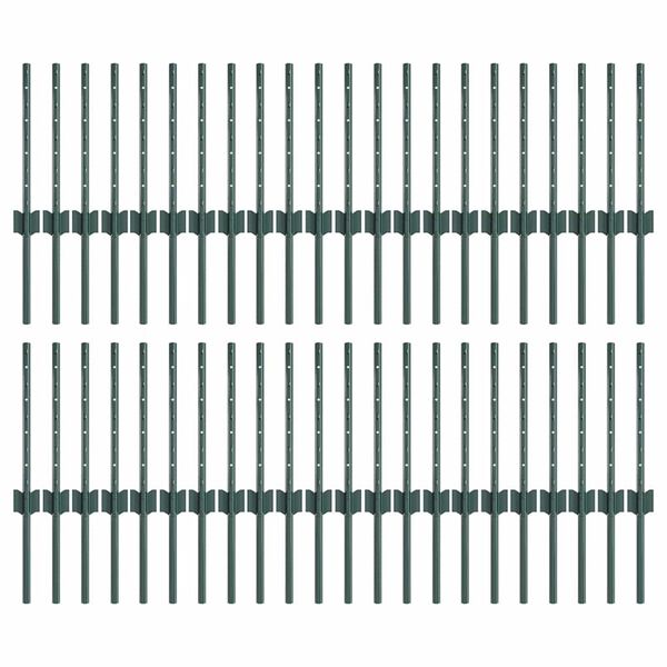 vidaXL Aiapostid 44 pcs Roheline 80 cm Teras