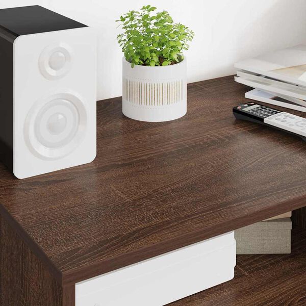 vidaXL Telerikapp sahtliga Pruun tamme 100 x 48 x 43 cm Tehispuit